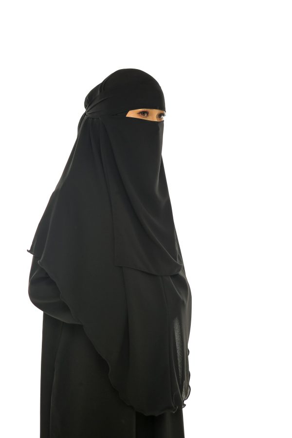 [Black Full Set] Niqab Biasa - Image 4