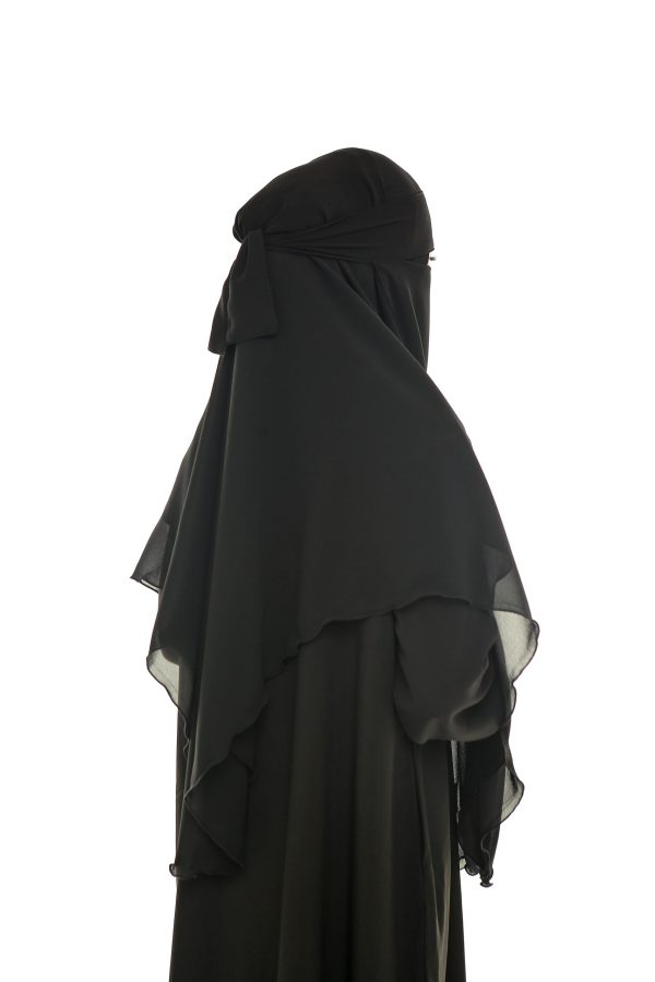 [Black Full Set] Niqab Biasa - Image 5