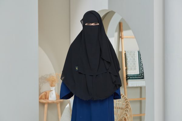 Black Niqab Dua Layer V - Image 2