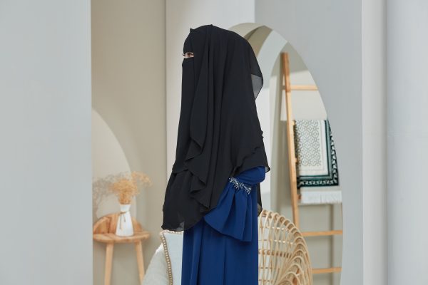 Black Niqab Dua Layer V - Image 3