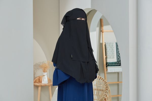 Black Niqab Dua Layer V - Image 4