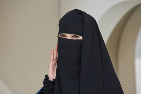 [Black Full Set] Niqab Dua Layer Biasa - Image 11