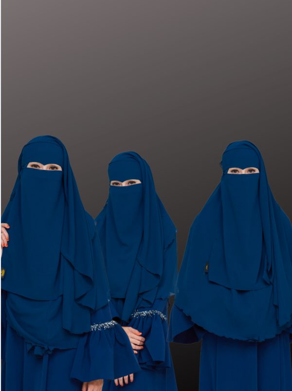 DARK BLUE NIQAB DUA LAYER V