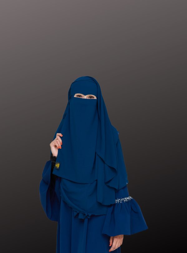 DARK BLUE NIQAB DUA LAYER V - Image 2