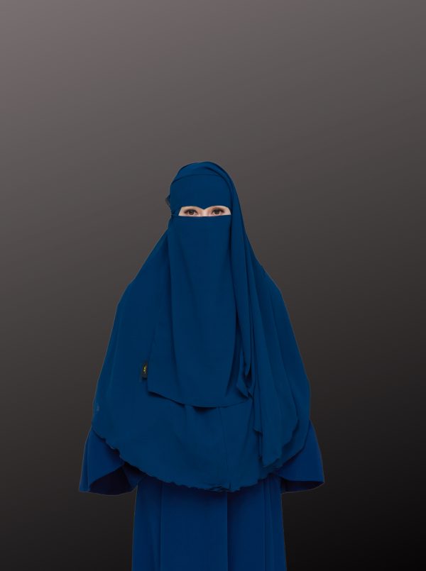 DARK BLUE NIQAB DUA LAYER V - Image 4